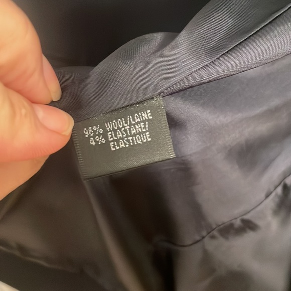 Lafayette 148 Perfect Navy 2 Button Blazer/Jacket Wool - Picture 11 of 12